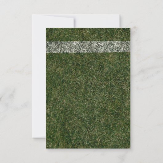 Football eerste jaar down verjaardagsfoto bedankkaart (Achterkant)