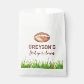 Football eerste jaar na eerste geboorte bedankzakje (Voorkant)