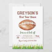 Football eerste jaar na eerste geboorte kaart (Voorkant)