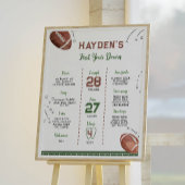 Football Eerste Jaar Verjaardag Milestone Poster