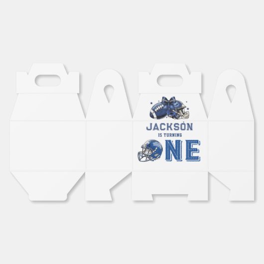Football Eerste Verjaardag Favoriete Boxen Bedankdoosjes (Ongevouwen)