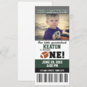 Football eerste verjaardag kaart (Voorkant / Achterkant)