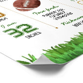 Football Eerste Verjaardag Mijlpaal Poster (Hoek)