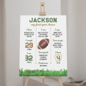 Football Eerste Verjaardag Mijlpaal Poster