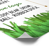 Football Eerste Verjaardag Mijlpaal teken Poster (Hoek)