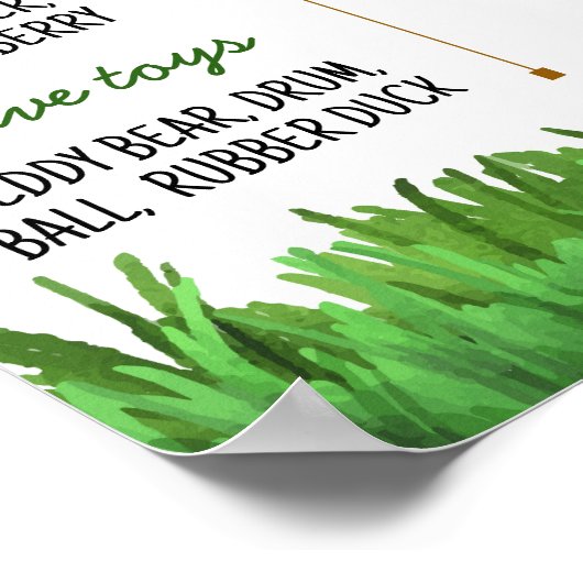 Football Eerste Verjaardag Mijlpaal teken Poster (Hoek)