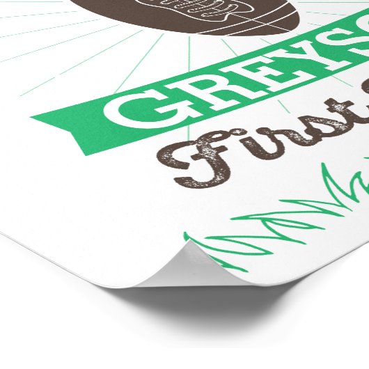 Football eerste verjaardag poster (Hoek)