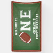 Football Eerste Verjaardag Spandoek (Verticaal)