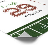 Football Eerste Verjaardagsfoto Mijlpaal teken Poster (Hoek)