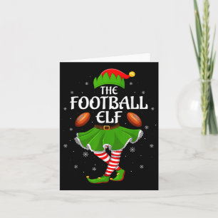 Football Elf Kerst Familie Meisjes Vrouwen Elf Squ Kaart