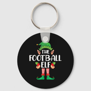 Football Elf Matching Family-kerstfeest Sleutelhanger