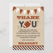 Football elke leeftijd Verjaardag Bedankkaart (Voorkant)