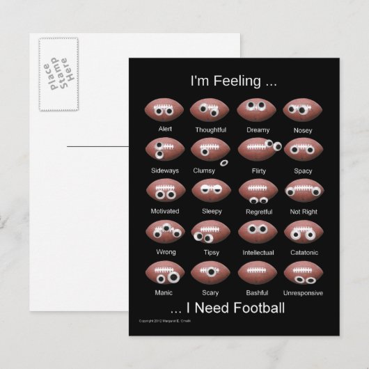 Football Emotions Briefkaart (Voorkant / Achterkant)