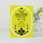 Football en BBQ House Party Kaart (Staand voorkant)