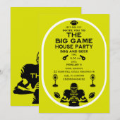 Football en BBQ House Party Kaart (Voorkant / Achterkant)