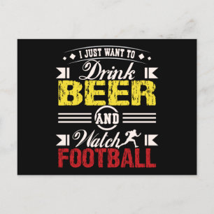 Football en bier briefkaart