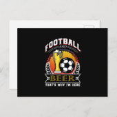 Football en bier dat waarom ik hier cadeau krijg,  aankondigingskaart (Voorkant / Achterkant)