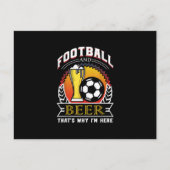 Football en bier dat waarom ik hier cadeau krijg,  aankondigingskaart (Voorkant)