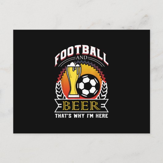 Football en bier dat waarom ik hier cadeau krijg,  aankondigingskaart (Voorkant)