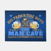 FOOTBALL en BIER met MONOGRAM op MAN CAVE Deurmat (Voorkant)