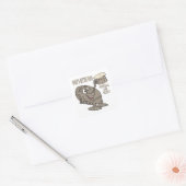 Football en bier vierkante sticker (Envelop)