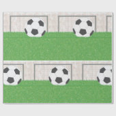 Football en doel cadeaupapier (Vlak)