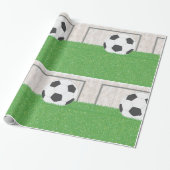 Football en doel cadeaupapier (Uitgerold)