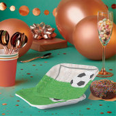 Football en doel papieren bordje