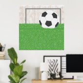 Football en doel poster (Thuiskantoor)