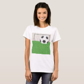 Football en doel t-shirt (Voorkant volledig)