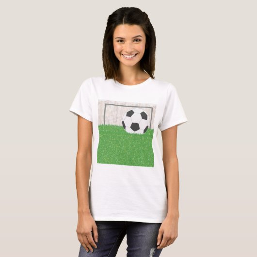 Football en doel t-shirt (Voorkant volledig)