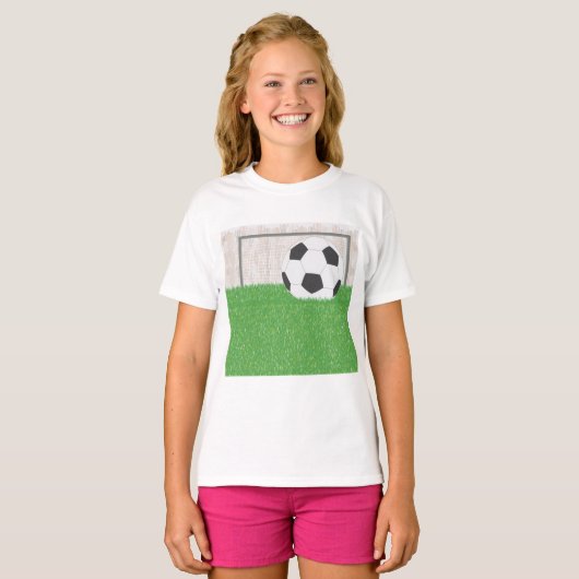 Football en doel t-shirt (Voorkant volledig)