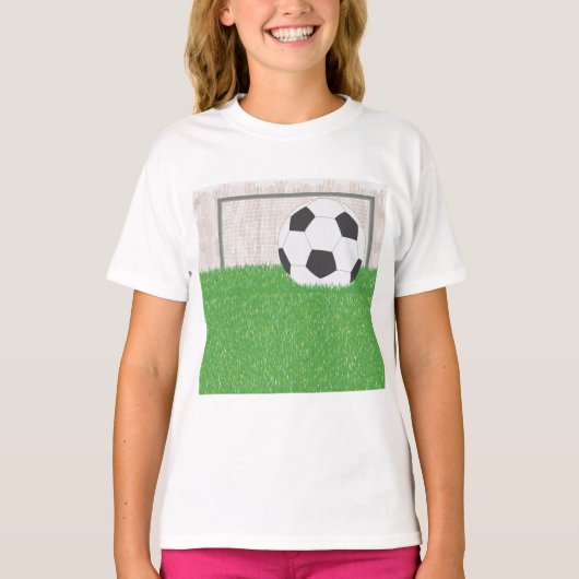 Football en doel t-shirt (Voorkant)
