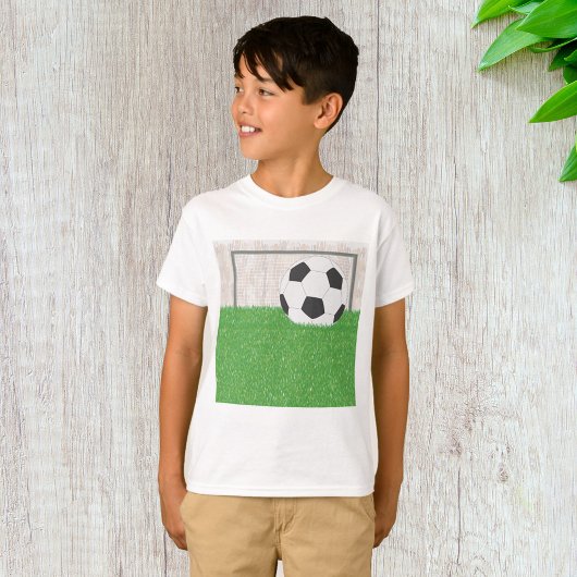 Football en doel t-shirt