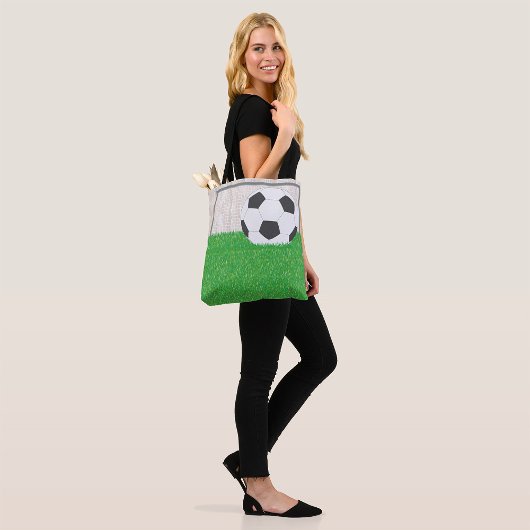 Football en doel tote bag