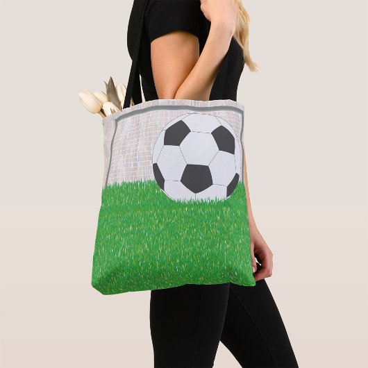 Football en doel tote bag