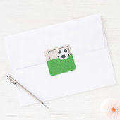 Football en doel vierkante sticker