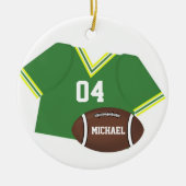  Football en Groene Jersey Ornament (Voorkant)