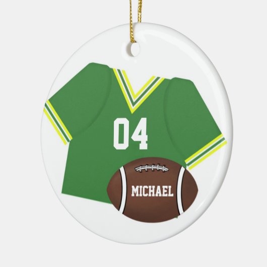  Football en Groene Jersey Ornament (Links)