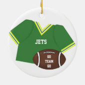 Football en Groene Jersey Ornament (Achterkant)