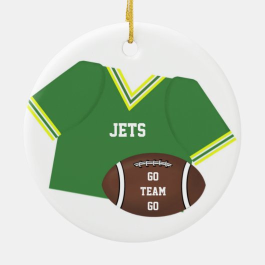  Football en Groene Jersey Ornament (Achterkant)