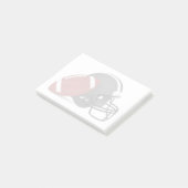 Football en helm post-it® notes (Schuin)