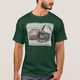 Football en helm van Mudge Studios T-shirt