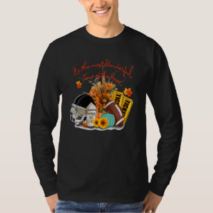 Football en Herfst Y Alle zonnebloemen pompoen Tha T-shirt