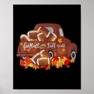 Football en Herfst Y'all Herfst Football Zeeen Poster