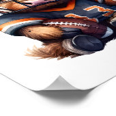 Football en Highland Koeien Poster (Hoek)