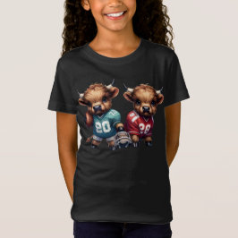 Football en Highland Koeien T-shirt