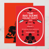 Football en Hotdog House Party Kaart (Voorkant / Achterkant)