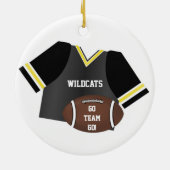 Football en Jersey Persoonlijke Keepomwille Orname Keramisch Ornament (Achterkant)