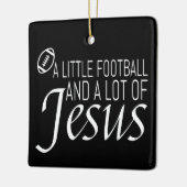 Football en Jesus Keramisch Ornament (Links)
